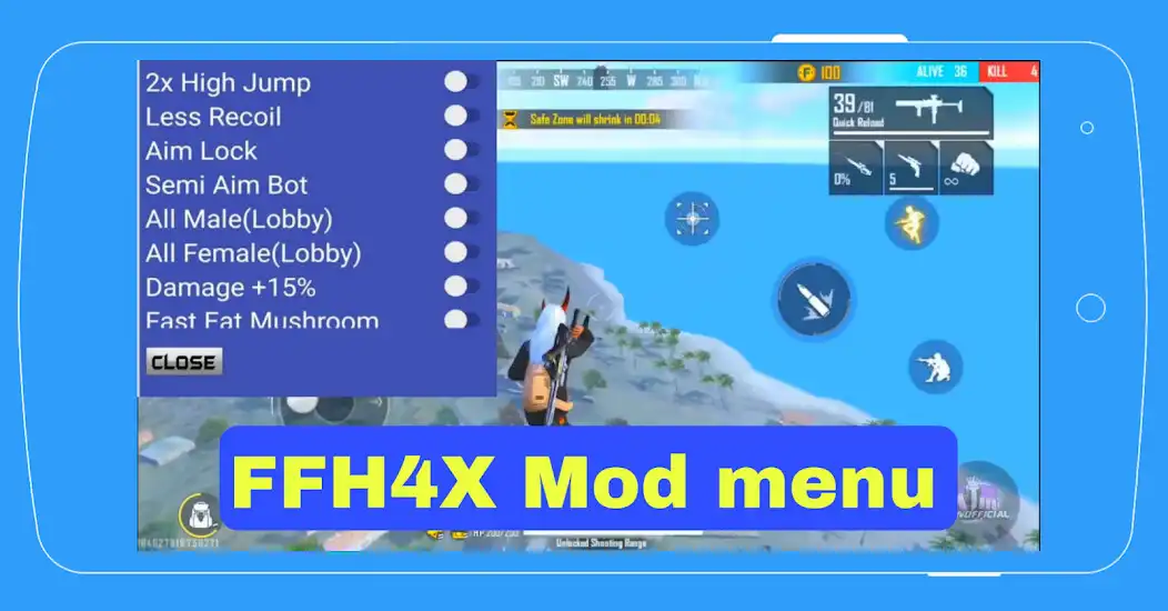 Play ffh4x mod menu for fire  and enjoy ffh4x mod menu for fire with UptoPlay