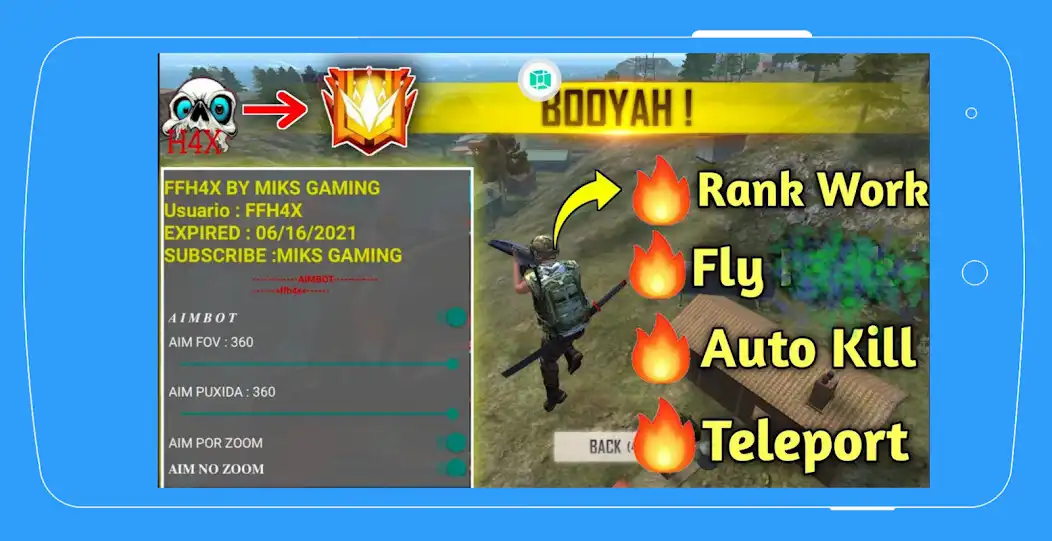 Play ffh4x mod menu for fire as an online game ffh4x mod menu for fire with UptoPlay
