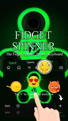 Play Fidget Spinner Tech ThemeEmoji Keyboard