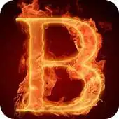 Free play online Fiery letter B LWP APK