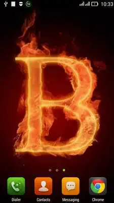 Play Fiery letter B LWP