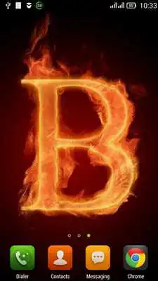Play Fiery letter B LWP