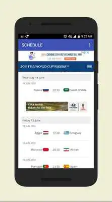 Play FiFa worldcup2018-LIVE SCORE,SCHEDULE,GROUPS,TEAMS