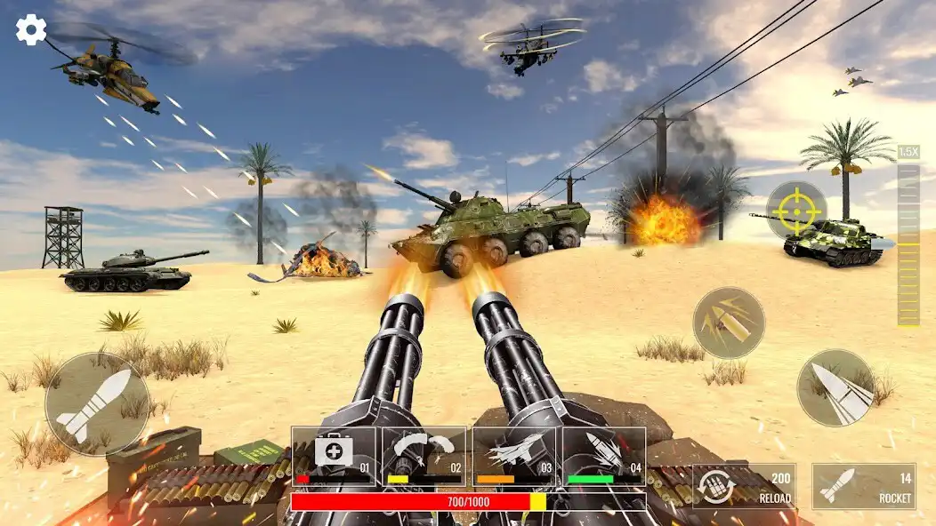 Play Fight World War Gun Games 3D as an online game Fight World War Gun Games 3D with UptoPlay