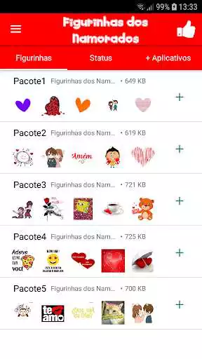 Play Figurinhas dos Namorados  and enjoy Figurinhas dos Namorados with UptoPlay