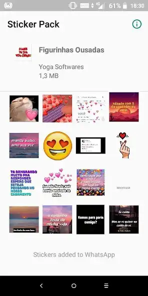 Play Figurinhas Ousadas Stickers  and enjoy Figurinhas Ousadas Stickers with UptoPlay