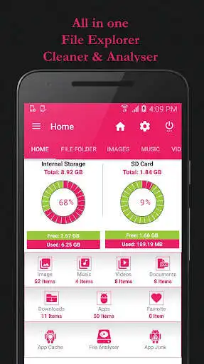 Play File Manager Analyser Cleaner App  and enjoy File Manager Analyser Cleaner App with UptoPlay