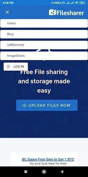 Play Filesharer - sharing  storage as an online game Filesharer - sharing  storage with UptoPlay