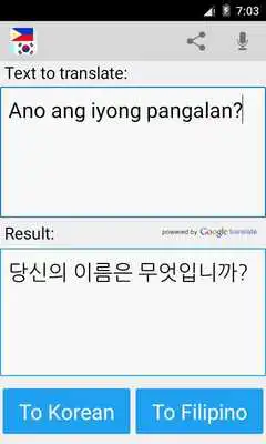 Play Filipino-Korean Translator