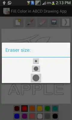 Fill Color in ABCD Drawing App online game with UptoPlay