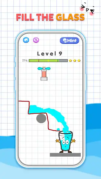 Play Fill the Glass - Draw line  and enjoy Fill the Glass - Draw line with UptoPlay