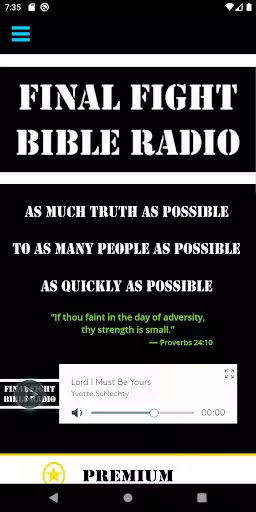 Play Final Fight Bible Radio  and enjoy Final Fight Bible Radio with UptoPlay