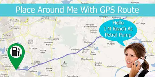 Play Find NearBy Place - Place Around Me With GPS Route