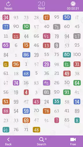 Play Find numbers - Schulte table as an online game Find numbers - Schulte table with UptoPlay