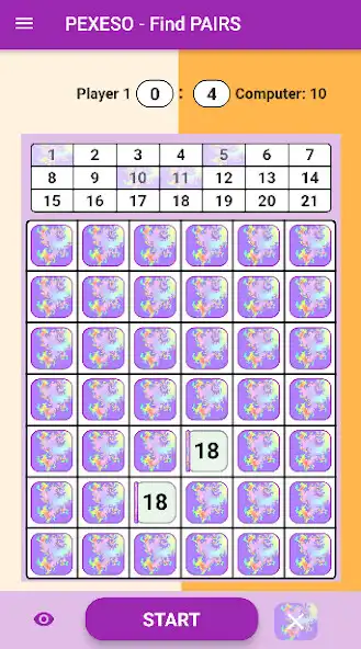 Play Find PAIRS - against computer as an online game Find PAIRS - against computer with UptoPlay