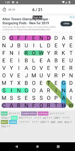 Play Find Word - Word Search Puzzle as an online game Find Word - Word Search Puzzle with UptoPlay