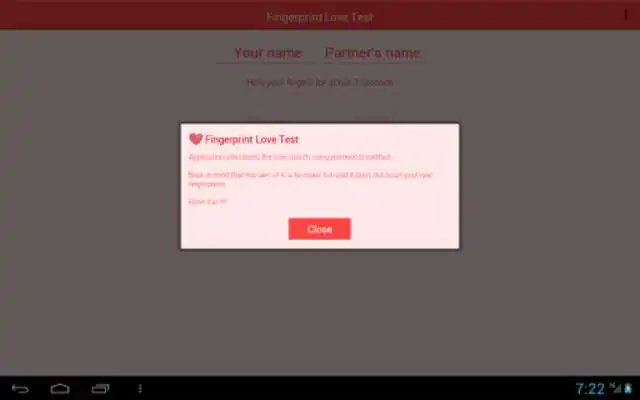 Play Fingerprint Love Test