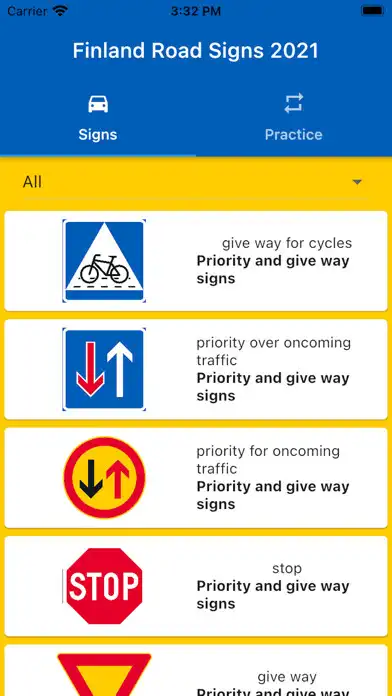 Play Finland Traffic Road Signs as an online game Finland Traffic Road Signs with UptoPlay