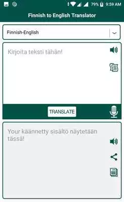 Play Finnish to  English Translator