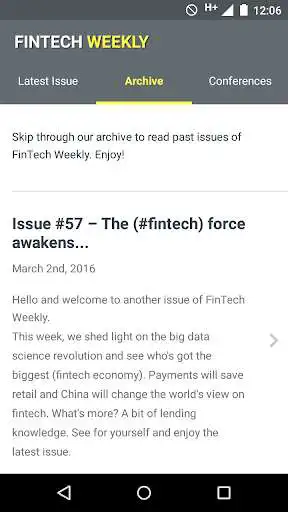 Play APK FinTech Weekly  and enjoy FinTech Weekly with UptoPlay de.hackersandthinkers.fintechweekly