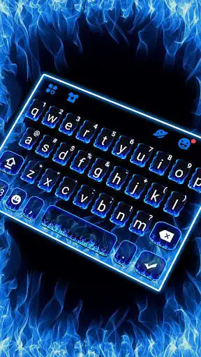 Play Fire Blue Neon Keyboard Theme  and enjoy Fire Blue Neon Keyboard Theme with UptoPlay