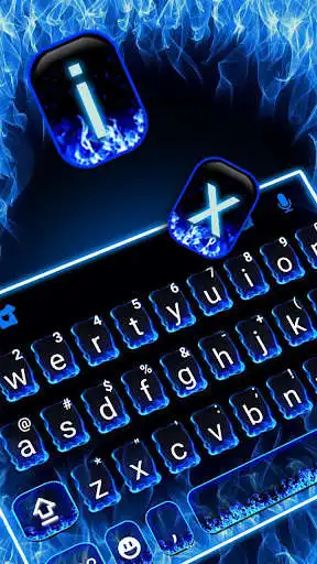 Play Fire Blue Neon Keyboard Theme as an online game Fire Blue Neon Keyboard Theme with UptoPlay