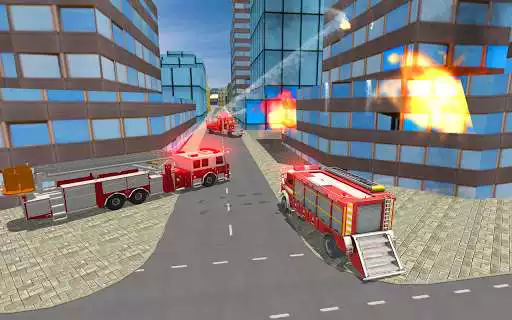 Play Fire City Truck Rescue Driving Simulator as an online game Fire City Truck Rescue Driving Simulator with UptoPlay