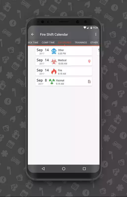 Play Fire  EMS shift Calendar