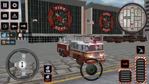 Play Fire Fighting Truck Simulator as an online game Fire Fighting Truck Simulator with UptoPlay