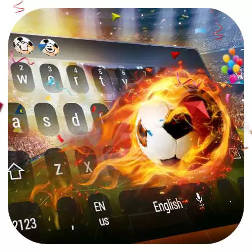 Run free android online Fire football keyboard APK