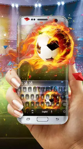 Play APK Fire football keyboard  and enjoy Fire football keyboard with UptoPlay keyboard.theme.k820004091