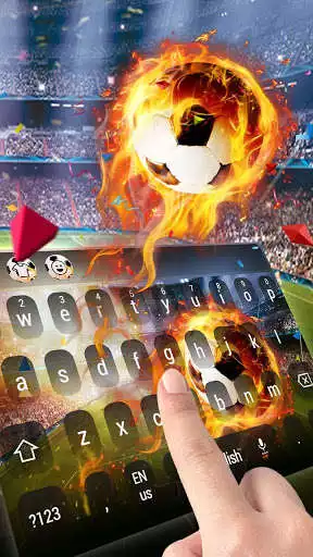 Play APK Fire football keyboard  and enjoy Fire football keyboard with UptoPlay keyboard.theme.k820004091
