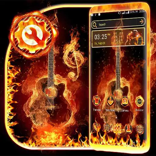 Play Fire Guitar Launcher Theme APK