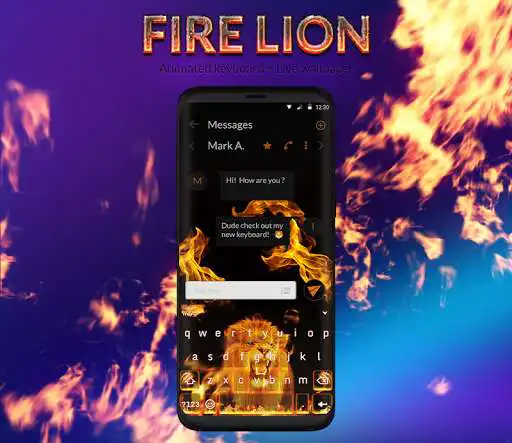 Play Fire Lion Animated Keyboard + Live Wallpaper  and enjoy Fire Lion Animated Keyboard + Live Wallpaper with UptoPlay