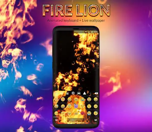 Play Fire Lion Animated Keyboard + Live Wallpaper as an online game Fire Lion Animated Keyboard + Live Wallpaper with UptoPlay