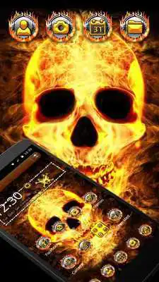 Play Fire Skull Flaming
