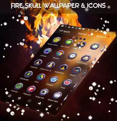 Play Fire Skull Wallpaper  Icons