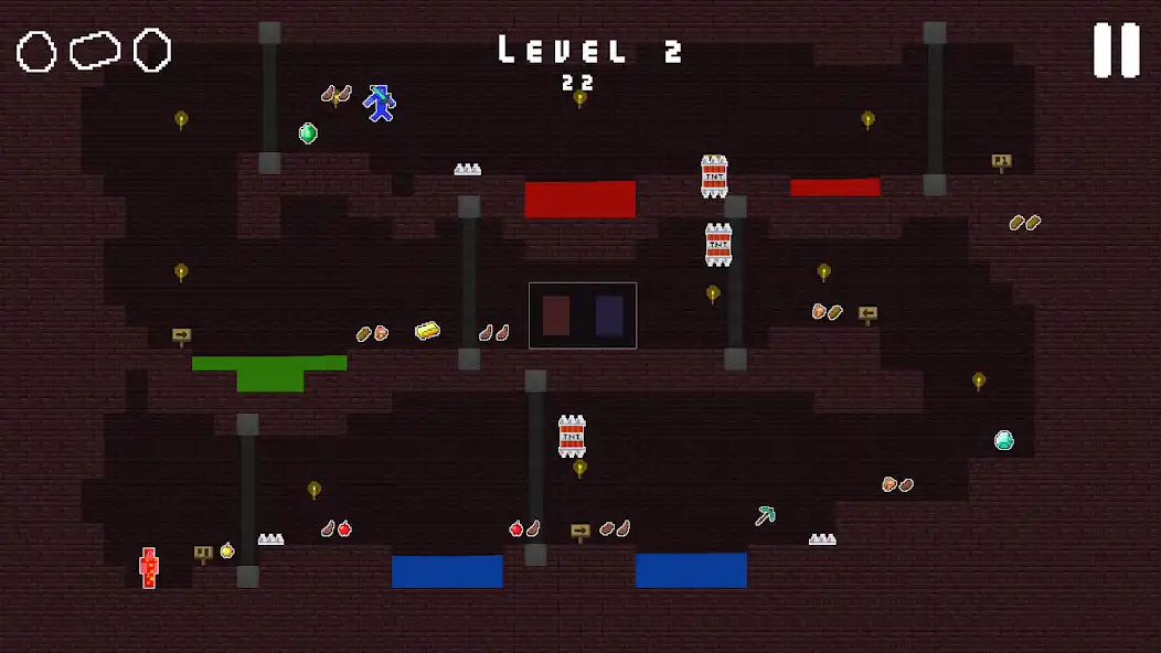 Play Fire Steve and Water Alex as an online game Fire Steve and Water Alex with UptoPlay