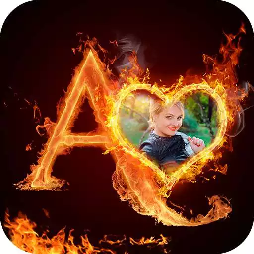 Play Fire Text Photo Frame : Cut Paste Editor APK