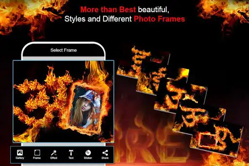 Play Fire Text Photo Frame Decoration Hindi  and enjoy Fire Text Photo Frame Decoration Hindi with UptoPlay