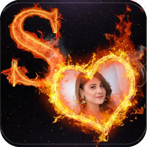 Play Fire Text Photo Frame : Flaming Text  Alphabets APK
