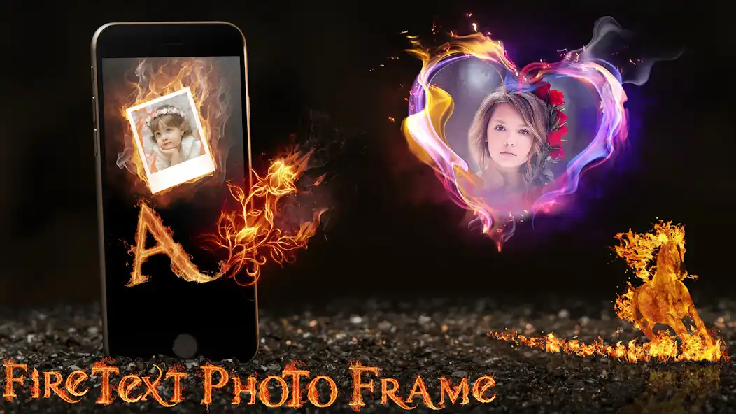 Play Fire Text Photo Frame : Flaming Text  Alphabets  and enjoy Fire Text Photo Frame : Flaming Text  Alphabets with UptoPlay