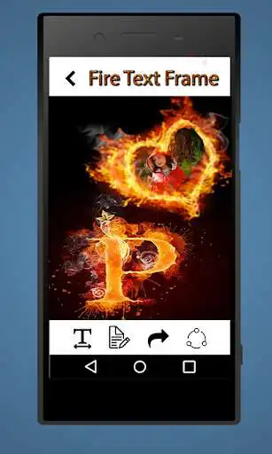 Play APK Fire Text Photo Frames : Text on Fire Photos  and enjoy Fire Text Photo Frames : Text on Fire Photos with UptoPlay com.lunar.firetext.photoframe
