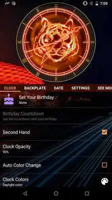 Play Fire Tiger Analog Clock