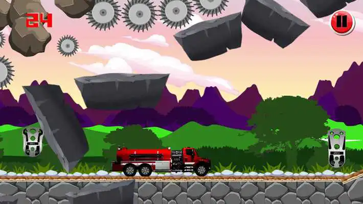 Play fire truck hill climb