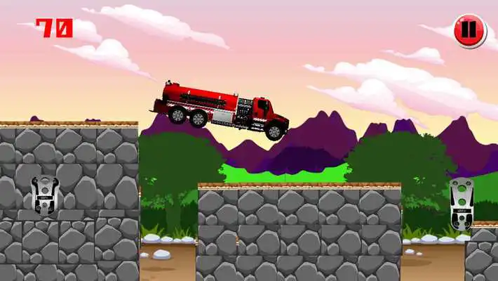 Play fire truck hill climb