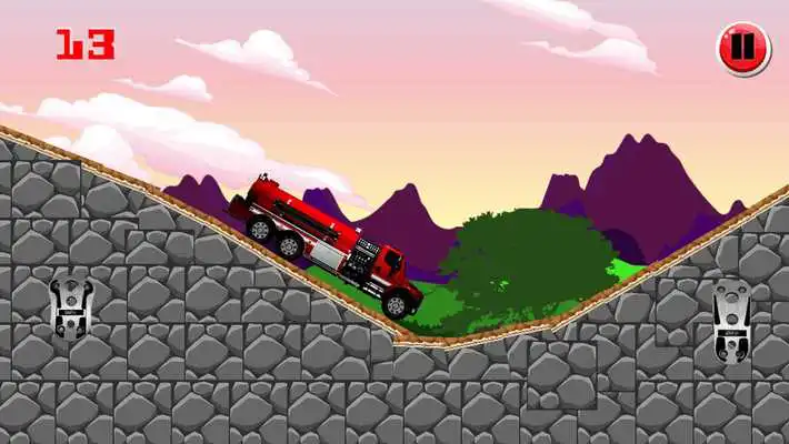 Play fire truck hill climb