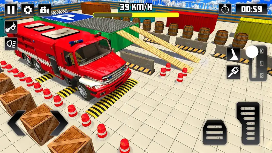 Play Fire Truck Parking Water Game as an online game Fire Truck Parking Water Game with UptoPlay