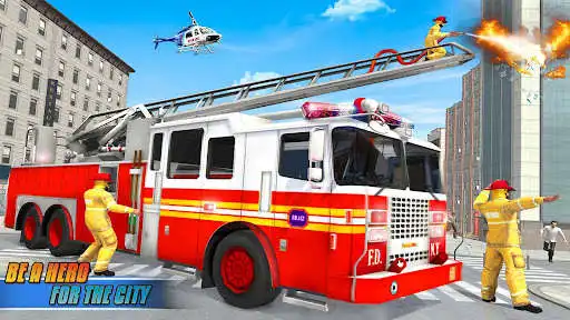 Play Fire Truck Sim: Driving Game as an online game Fire Truck Sim: Driving Game with UptoPlay