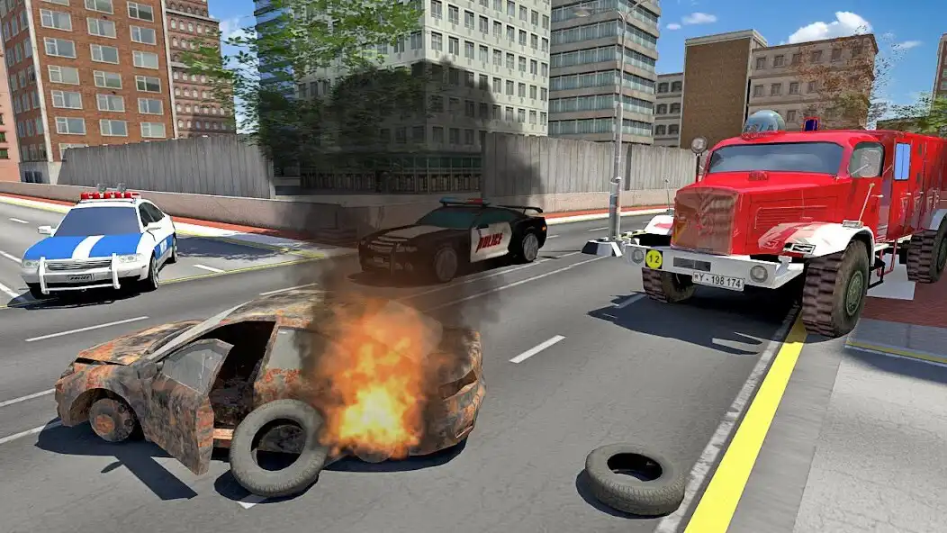 Play Fire Truck Simulator 2019 as an online game Fire Truck Simulator 2019 with UptoPlay